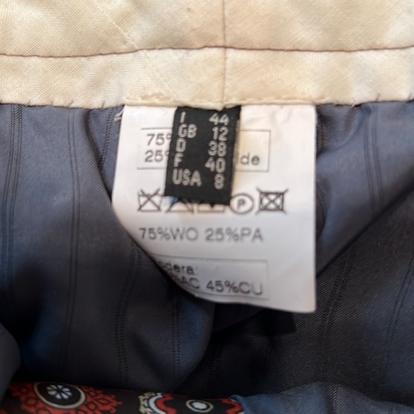 Le Full 2 Piece Wool Blend Pinstripe Suit With Crop Pants And Blazer Size 8-10 - Picture 12 of 12